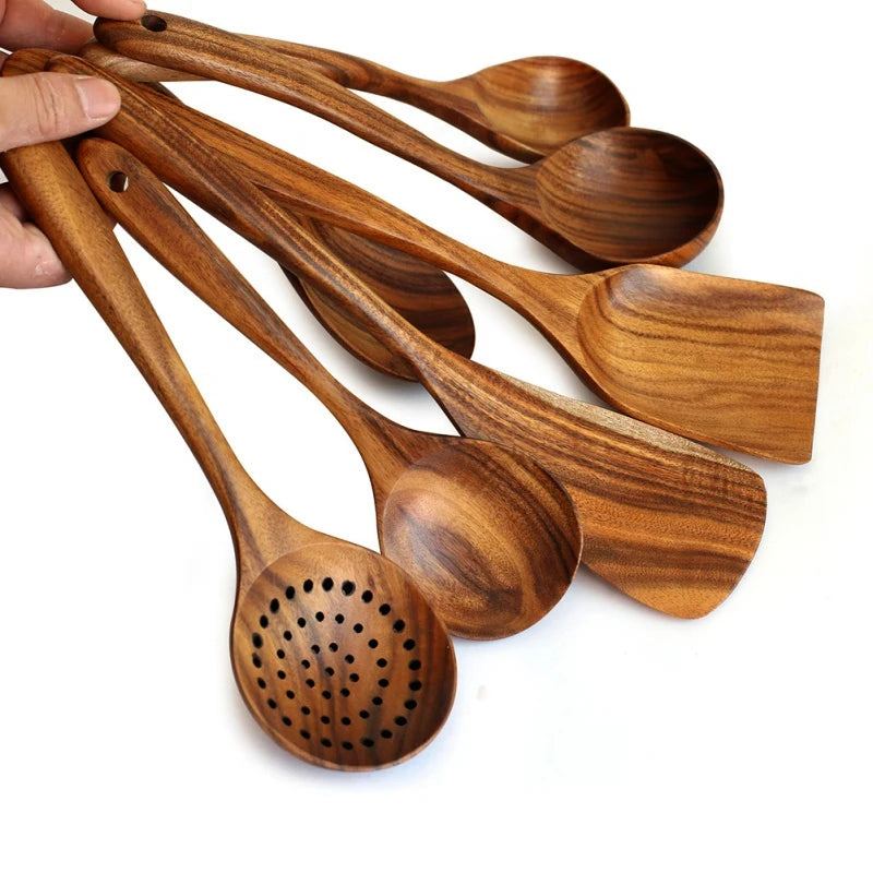 EcoChef 7-Piece Wooden Cooking Utensil Set