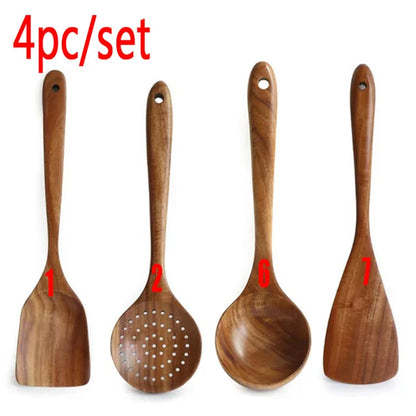 EcoChef 7-Piece Wooden Cooking Utensil Set