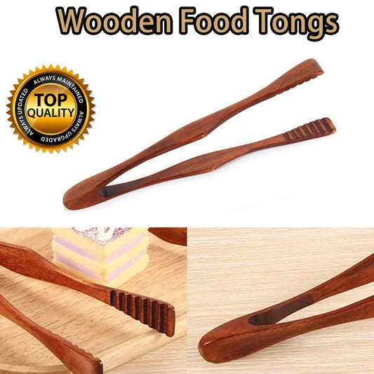 EcoGrip Wooden Food Tongs